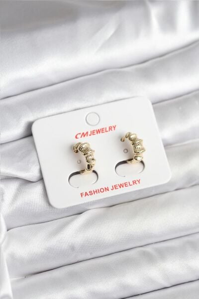 14K Gold Renk Kaplama CM Kadın Küpe