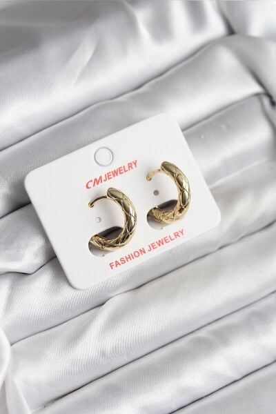 14K Gold Renk Kaplama CM Kadın Küpe