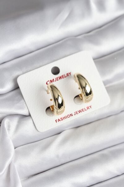 14K Gold Renk Kaplama Halka CM Kadın Küpe