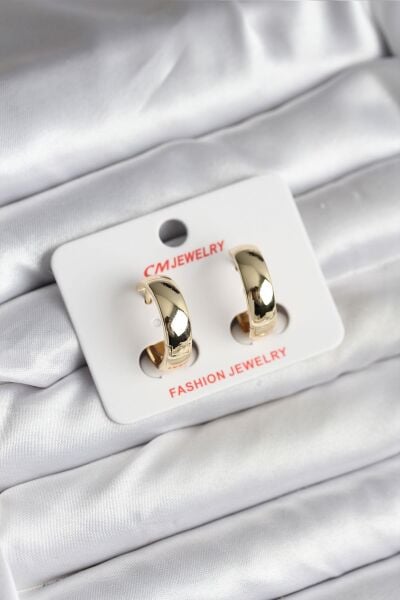 14K Gold Renk Kaplama Halka CM Kadın Küpe