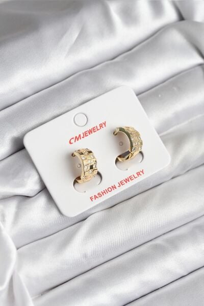 14K Gold Renk Kaplama CM Kadın Küpe