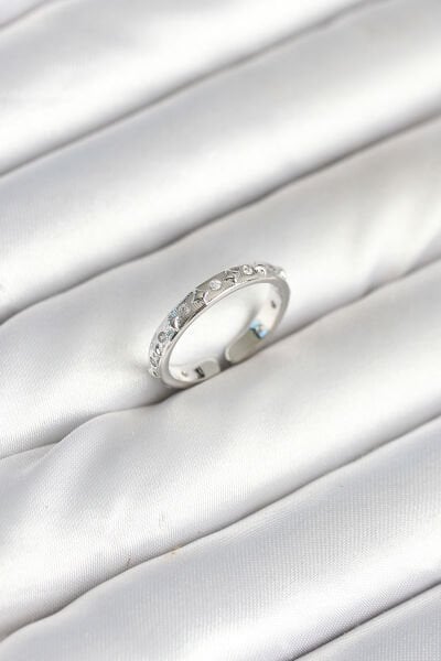 Pirinç Gümüş Renk Zirkon Taşlı Kadın Yüzük