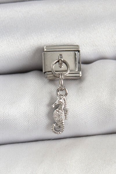 316L Çelik Sallantılı Deniz Atı Model Gümüş Renk Nomination Charm