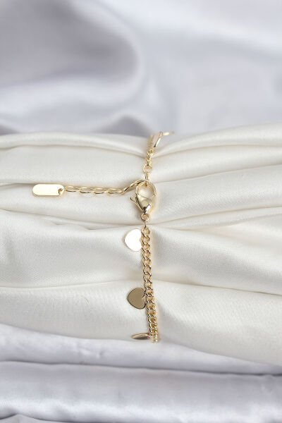 14K Gold Renk Kaplama Kalpli Model CM Kadın Bileklik