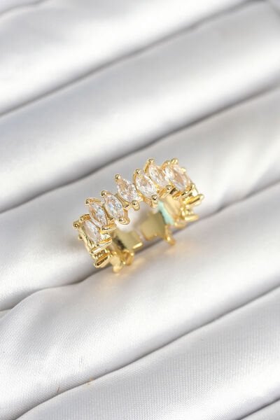 Pirinç Arpa Baget Zirkon Taşlı Kadın Yüzük